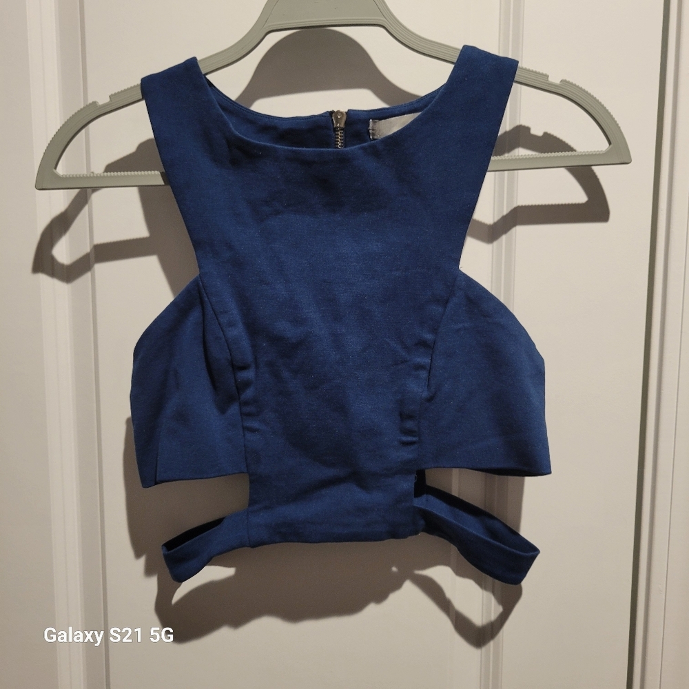 Solemo Crop Top|Size Medium |Blue
